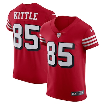 mens nike george kittle scarlet san francisco 49ers alternat